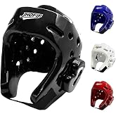 JHOFIF Youth &amp; Adult Boxing Helmet, Martial Arts Sparring Headgear for Karate, Kickboxing, Taekwondo &amp; MMA Training/Competition - Waterproof and Breathable, Adjustable Strap, 4 Colors