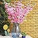Tinksky 6pcs Peach Blossom Simulation Flowers Artificial Flowers Silk Flower Decorative Flowers Wreaths (Pink)