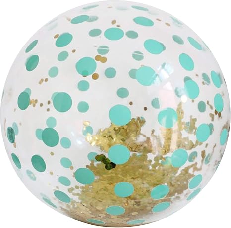 Amosfun Inflatable Beach Balls Sequin Inflatable Ball For Tropical