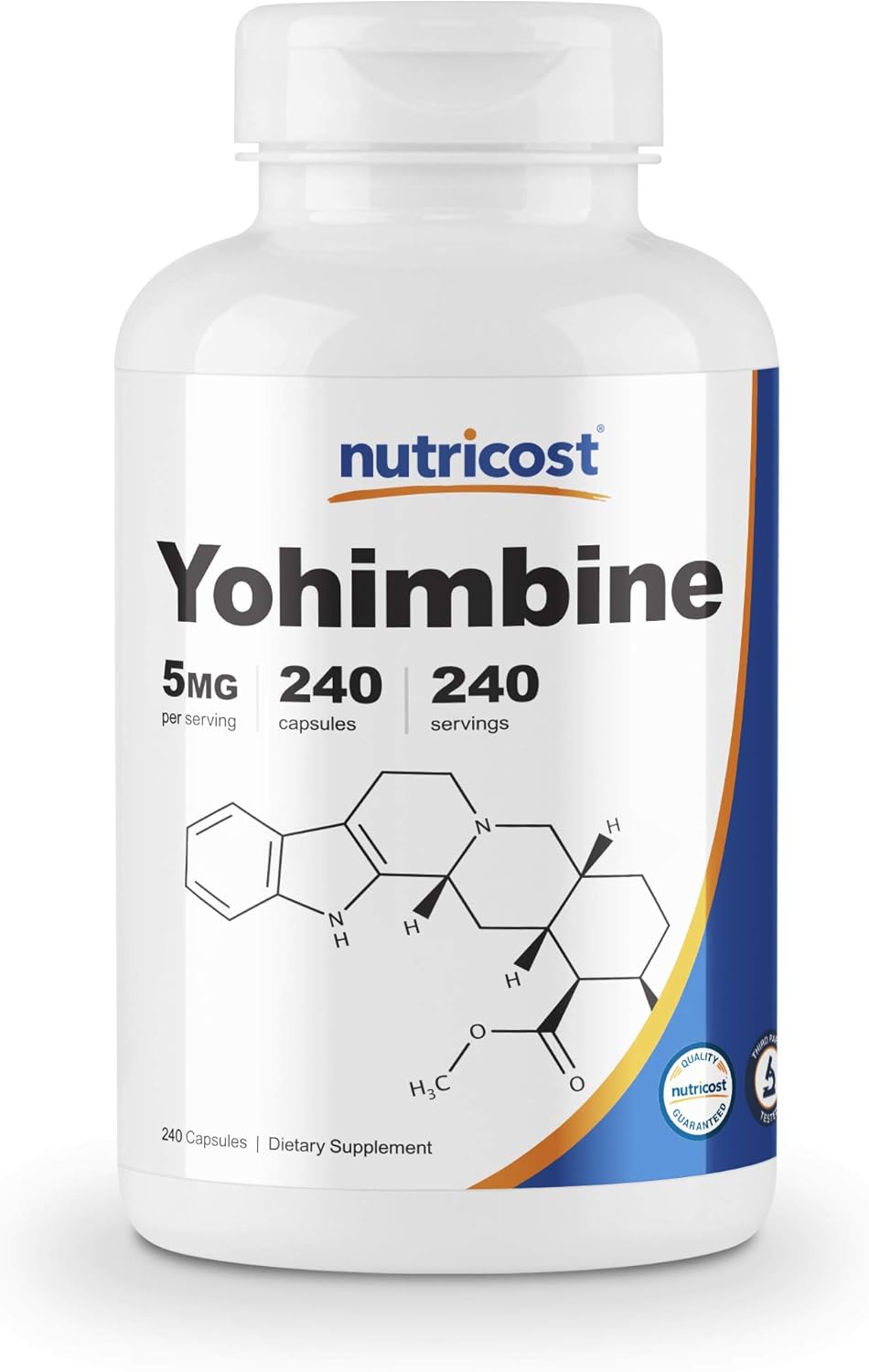 Nutricost Yohimbine HCl 5mg, 240 Capsules Extra Strength