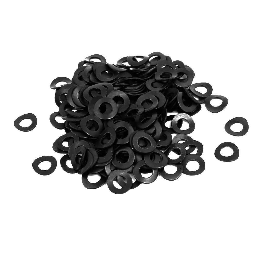 Sourcingmap 4mm Fitting Dia Carbon Steel Compressed Type Curved Spring Washer 200pcs