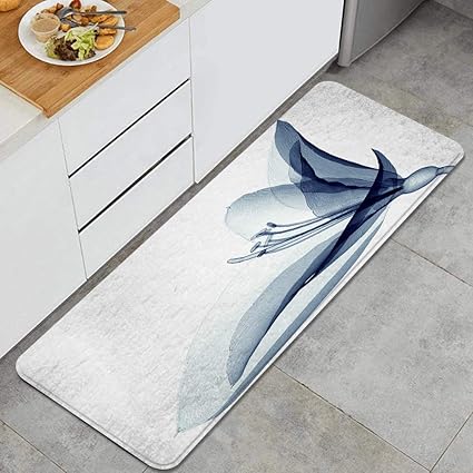 Amazon Ecomaomi キッチンマット 洗える 45 1cm 白で隔離された花のx線画像アマリリス3dイラスト キッチンマット 滑り止め 柔らかく おしゃれ 台所 マット お手入れ簡単 Ecomaomi キッチンマット