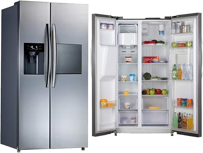 Super General 700 Liters Side By Side Refrigerator, Steel SGR896SBS