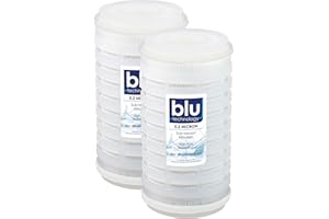 BLU TECHNOLOGY Blu Tech 5-Inch High Flow RV Water Filter - 2 Pack, 0.2 Micron, 2.5' x 5' for RV & Whole House Filter Replacement