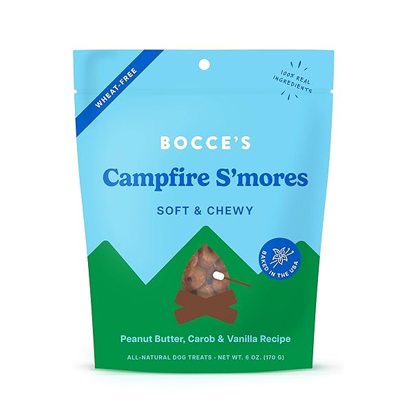 BOCCE’S BAKERY CAMPFIRE S’MORES TREATS FOR DOGS, WHEAT-FREE...