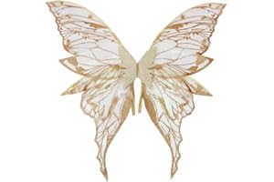 ZEXILILA Adult Fairy Wings, Shiny Transparent Angel Wings, Halloween Costume Accessory