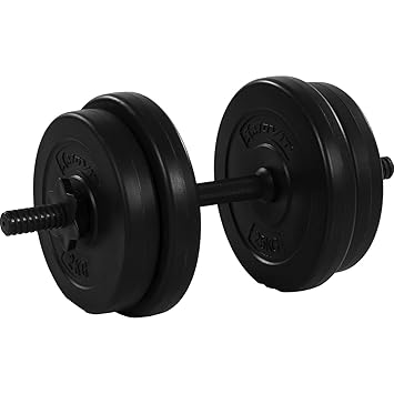 MOVIT Kurzhantel Set, Varianten 1x10 bis 1x20 kg, Stangen gerendelt mit Sternverschlüssen