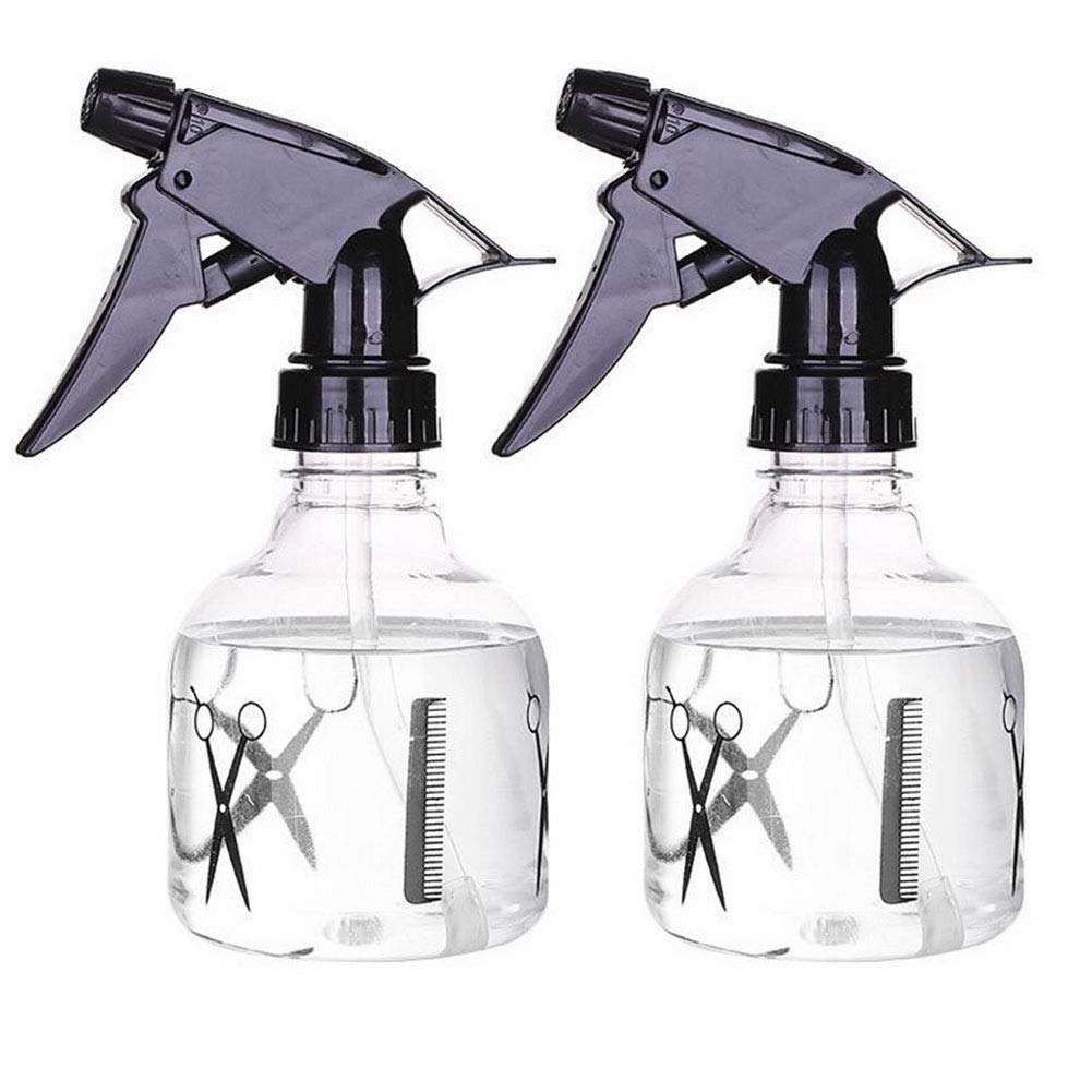 Fine Mist Spray Water Bottles - 8oz Plastic Stylist Barber Hair Bottle Empty Professional for Plants Pet Dog Cat(Pack of 2)