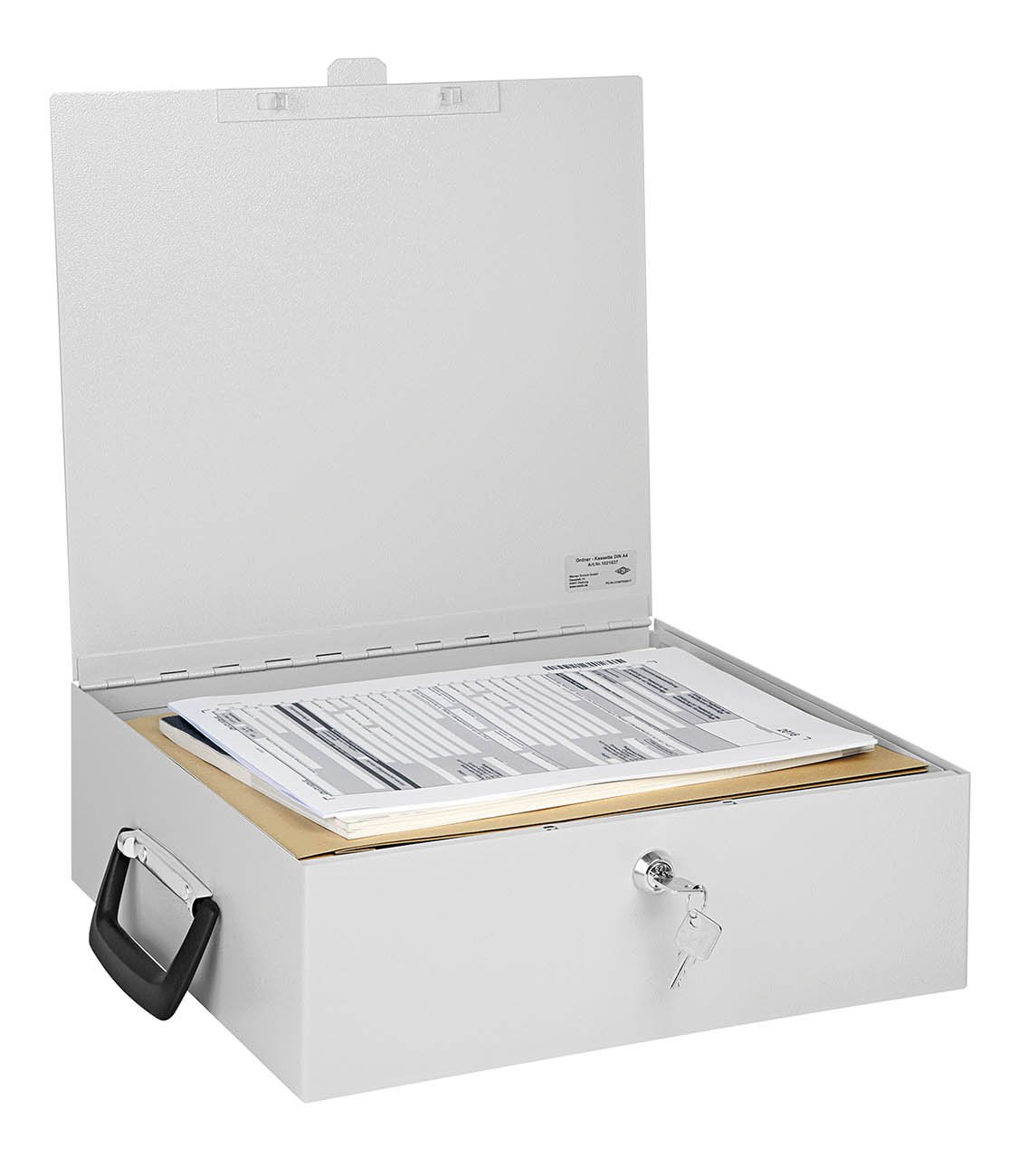 WEDO 102 1637 Document Box with Handle Size: 35.5 x 32.0 x 11.3 cm