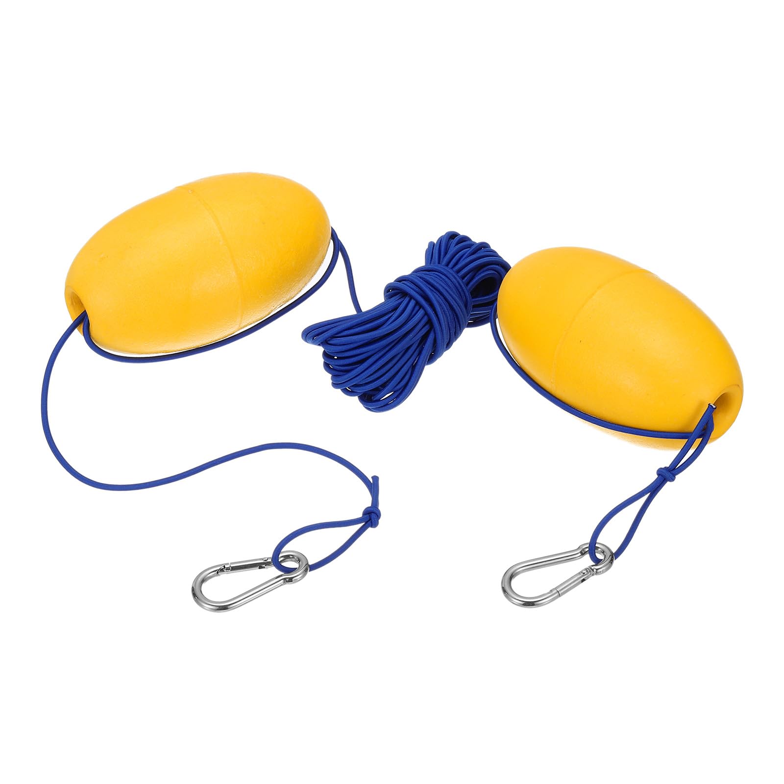 PATIKIL 33FT Float Rope Tow Line, Heavy Duty Buoy Ball Float Leash with Stainless Steel Hook Drift Rope Marker Buoy Float Rope for Fishing Drift Jet-Ski Kayak Boat Accessories, Blue