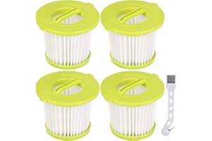 Erinice Filter Replacement for Ryobi 18V ONE+ Hand Vacuum PCL700 PCL704 PCL705, Pleated Filter for Hart 20-volt Hand Vacuum HPHV34B HPHV33B HPHV33, Compare to Part # A32HFOO & A32F05N & HAHV33, 4 Pack