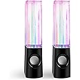Aolyty Colorful LED Water Speaker with Dancing Fountain Light Show Sound for PC, MP3 Player, Laptops, Smartphone Black