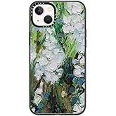 CASETiFY Compact iPhone 14 Plus Case [4 ft. 2X Military Grade Drop Protection/Slim/Lightweight] - Wild Squill Flowers - Clear Black