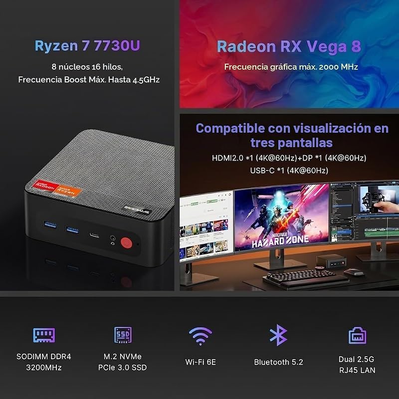 P4 Ultra AMD Ryzen 7 7730U con SSD de 1 TB – Mejor Que 512 GB