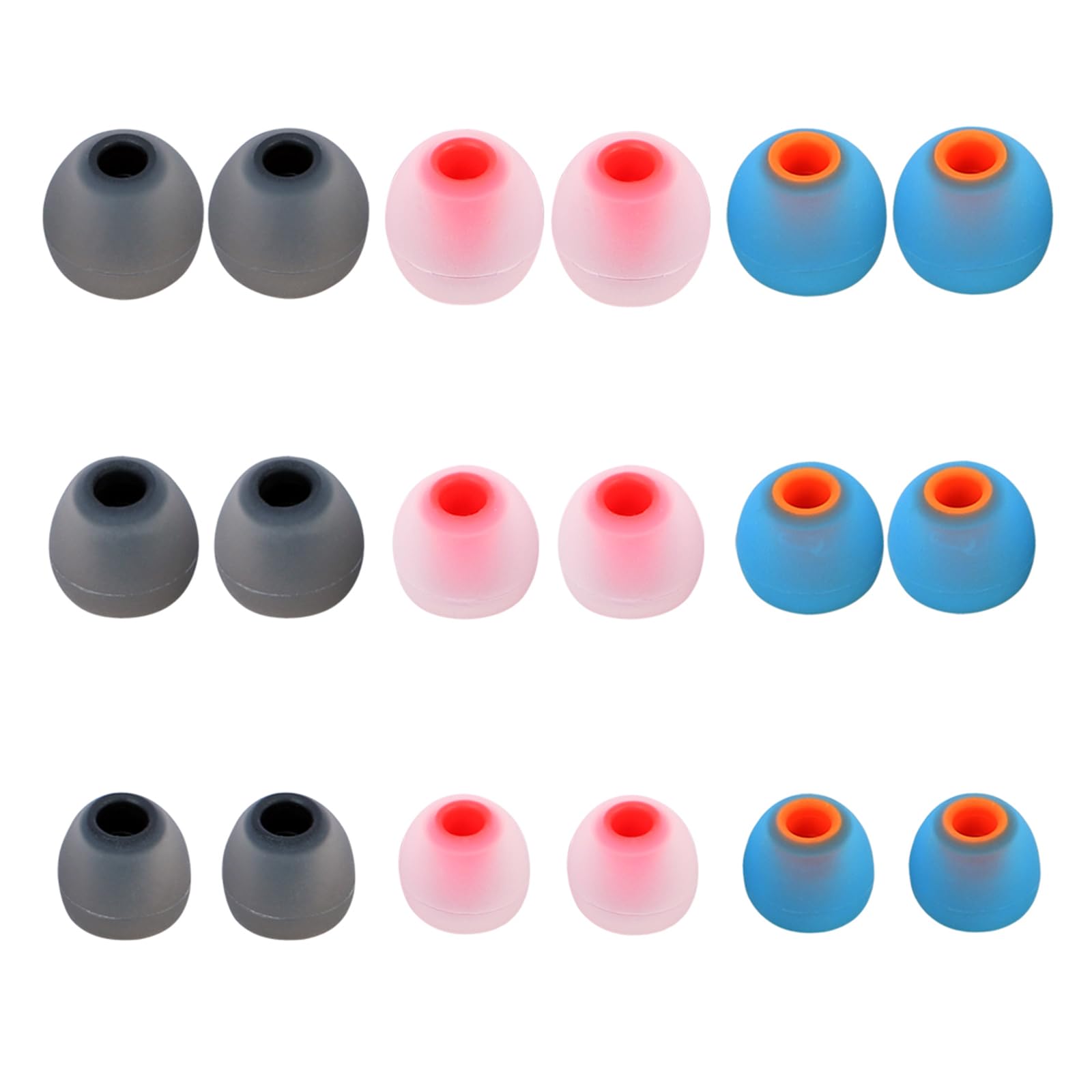 MMYQXI Earbud Replacement Tips Silicone Earbud Tips Earbud Covers Fit for in-Ear Headphones (Inner Hole 3.8mm -5.1mm) Ear Tips Earbud Rubber Tips 9 Pairs S/M/L