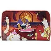 Loungefly Disney Beauty and the Beast Fireplace Scene Zip Around Wallet