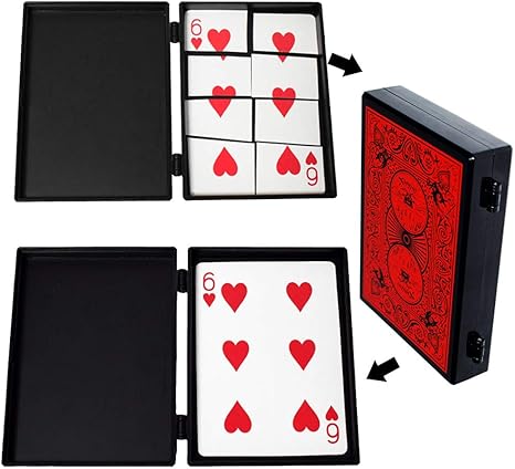 Amazon Ouermama プロ仕様 引き裂きトランプカード 修復 マジックトリックボックス ビデオチュートリアル クローズアップ マジック小道具 ギミックケース 子供と大人用 マジック 手品 おもちゃ