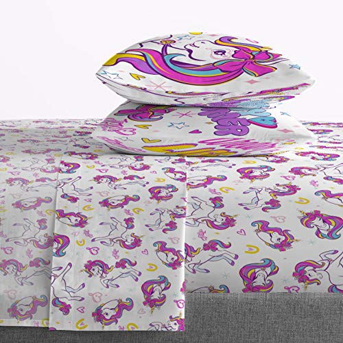 Jay Franco Nickelodeon JoJo Siwa Dream Unicorn 5 Piece Full Bed Set Includes Reversible