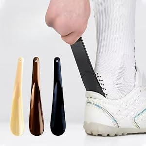 3 Pack Small Shoe Horns, Portable Plastic Shoe Helper with Hanging Hole, Lightweight Shoe Lifter for Travel Home Seniors Men
