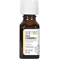 Aura Cacia Roman Chamomile in Jojoba Oil, 100% Pure Therapeutic Grade, 15ml