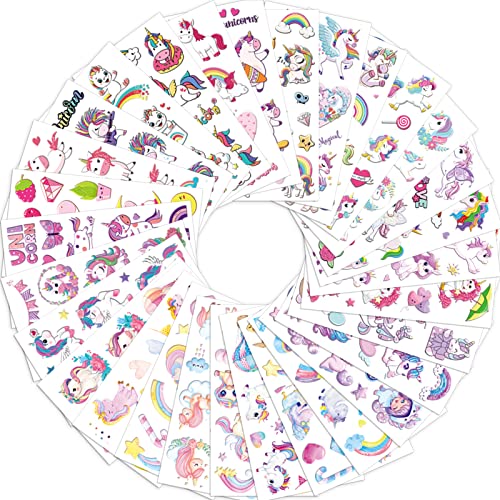 Konsait Girls Tattoos Temporary For Kids Birthday Party Favors 30 Sheets Temporary Tattoos For Girls Birthday Party Supplies For Kids Goodie Bag Stuffers No Duplicate