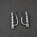 DOOPOOTOO 7 Crystals Ear Cuffs Hoop Climber S925 Sterling Silver Earrings Hypoallergenic Earring