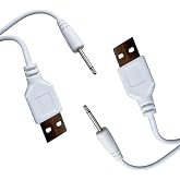 Fuirre 2 Pack 2.5mm 3 Feet Long Wand Vibrating Massager Charger Charger Replacement DC Charging Cable Set Compatible with,Compatible with Beauty Instrument USB Charger Cords