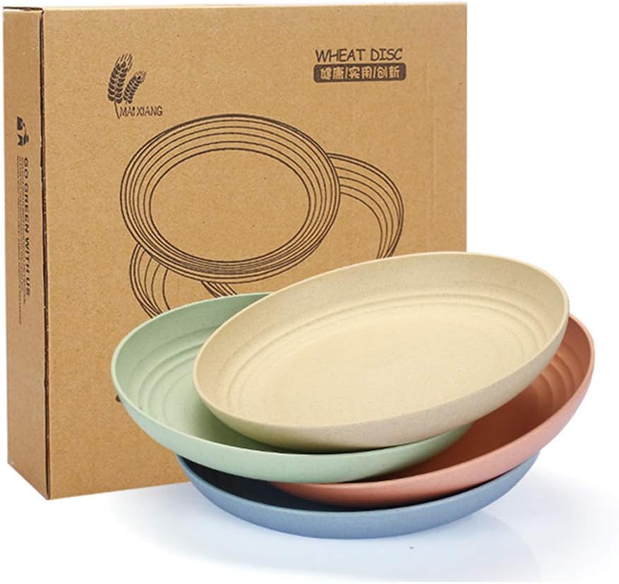 senza BPA per bambini e adulti adatti al microonde e alla lavastoviglie Set  di 4 piatti da 19,8 cm sani e infrangibili lencicol Vasellame Casa e cucina