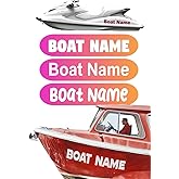Boat Name Decal Custom - Personalized Boat Numbers and Letters, Weatherproof Vinyl Lettering Stickers, Durable Marine Stickers for Boats, Jetski