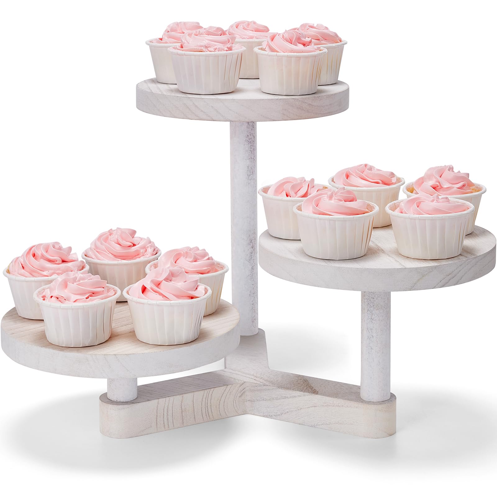 VIVIRBIEN 3 Tiered Cupcake Stand, Farmhouse Wedding