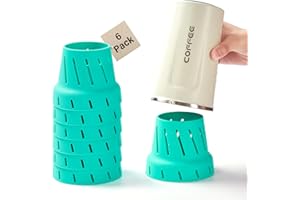 JINIHFW Bottle Drying Rack,Silicone Bottle Rack Dryer,Faster Drying Rack Dryer and Coaster for Stanley Cup Accessories,Water Bottle Drying Rack Fits Tumbler, Travel Mugs (Teal,6PACK)