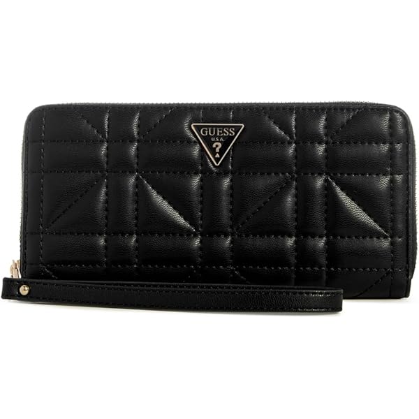 Amazon.com: GUESS Kori Large Zip Around Wallet, Beige