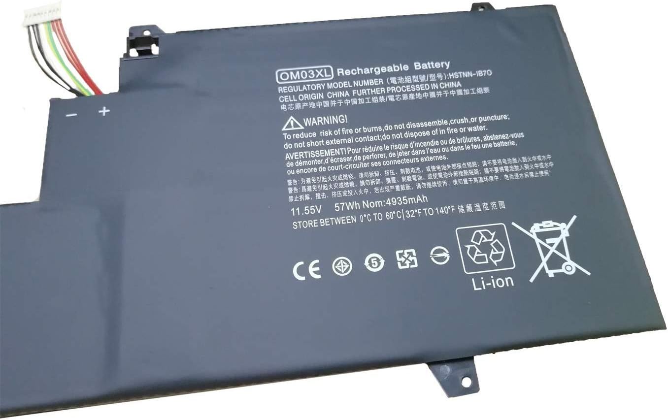 OM03XL HSTNN-IB7O 863167-171 863167-1B1 863280-855 HSN-I04C HSTNN-IB70 OMO3XL OM03057XL Laptop Battery Replacement for HP EliteBook X360 1030 G2 Series 1GY30PA 1GY29PA 1GY31PA 1UX08PA(11.55V 57Wh) - Image 4