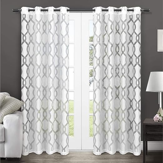 Amazon Com Exclusive Home Curtains Rio Burnout Sheer Grommet Top