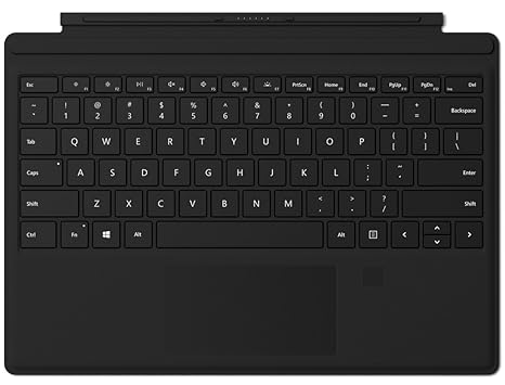 Microsoft Surface Pro Signature Type Cover Tastatur, Hintergrundbeleuchtung LED Tastatur Schwarz