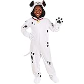 Disney 101 Dalmatians Kids Spotted Lucky Costume Unisex, Cute Puppy Halloween One-piece for Boys and Girls