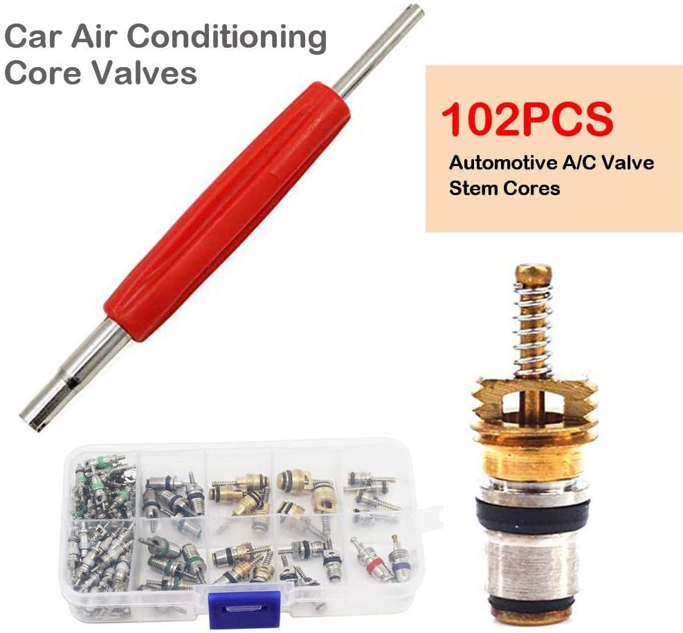 102Pcs Car A/C Accessories R134A/R12 Valve Cores Kit Air Conditioner
