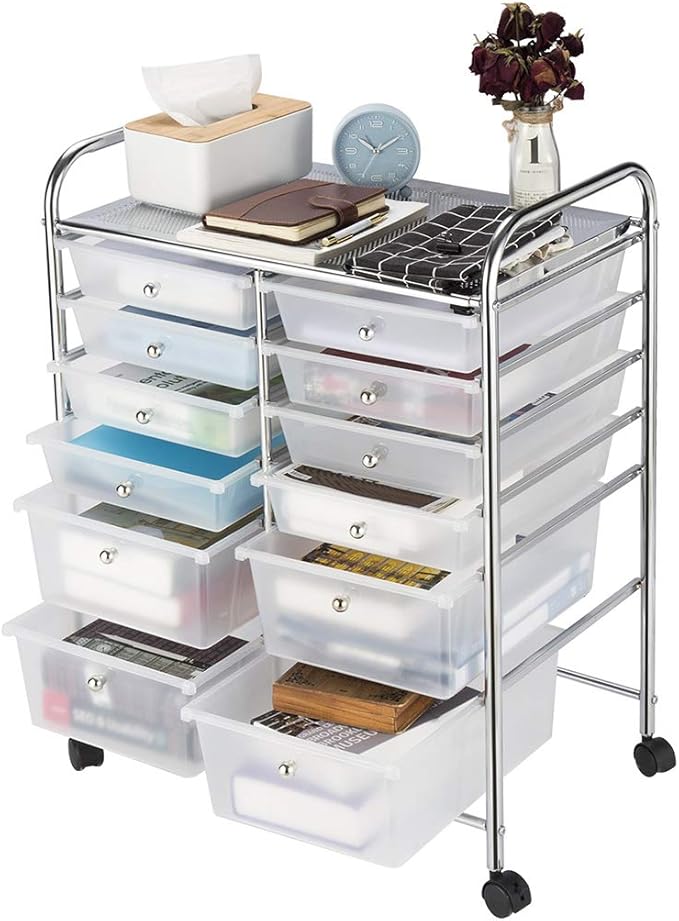 Rackaphile 12Drawer Storage Trolley, Multipurpose Storage Drawer