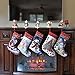 Set of 5 Santa, Snowman, Reindeer & Tree Christmas Stockings 18 Inches