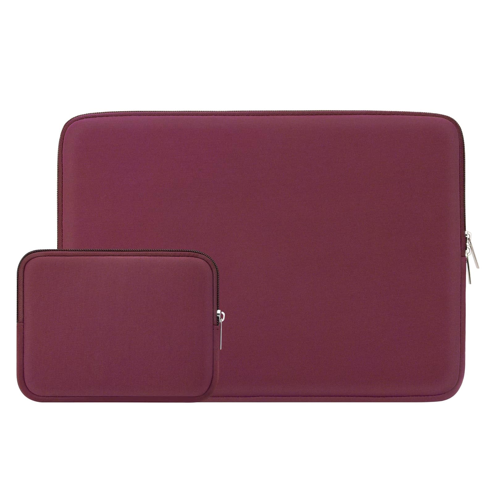 RAINYEAR 13 Inch Laptop Sleeve with Accessories Pouch for MacBook Air 13" M5 M4 M3 M2 M1 A3449 A3240 A3113 A2681 A2338 A2337, 13.3 & 14 Inch Macbook Pro Carrying Computer Protective Case(Red)