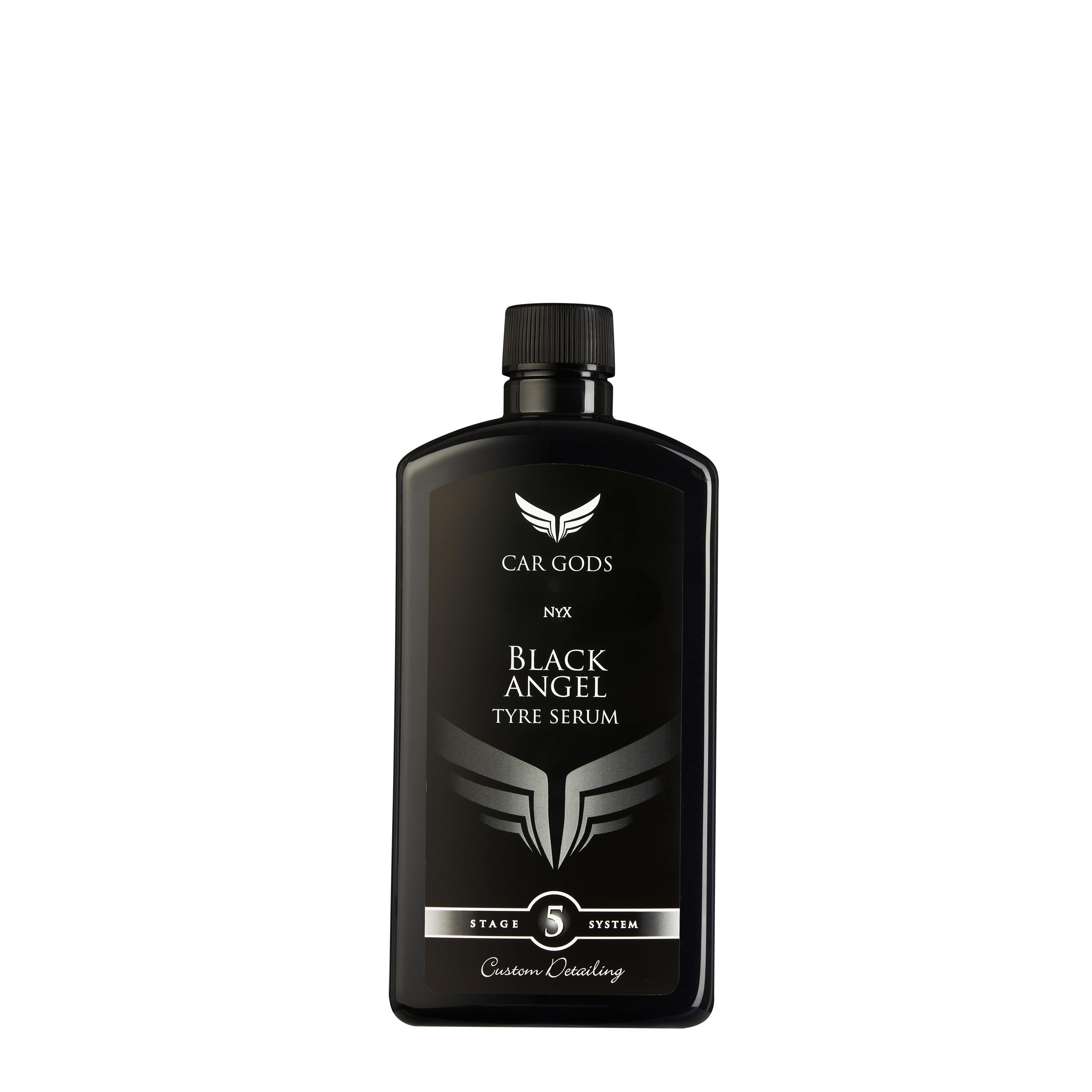 Car Gods Black Angel Pigmented Tyre Shine Ultra Hydrophobic Formula Repels Dirt and Water Tyre Treatment 500ml - Restore Colour of Rubber - Easy To Apply Gel - PH Neutral Acid Free Formulation
