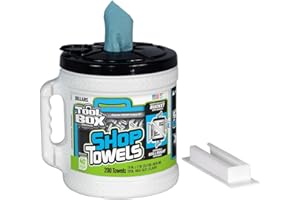 SELLARS WIPERS & SORBENTS Sellars 55208 Toolbox Shop Towels Dispenser Bucket, 12" Length x 10" Width, Blue (2 Buckets of 200 Sheets)