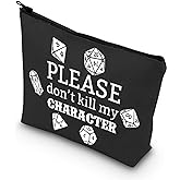 TSOTMO Novelty Gamer Gift Please Don’t Kill My Character Zipper Pouch DND Dice Storage Bag (Kill character)