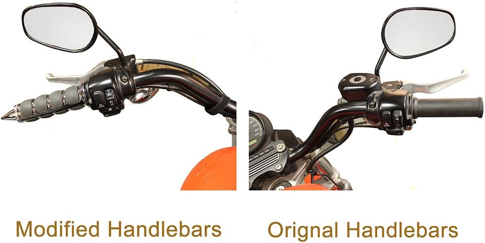 Pair of 1" Dual Motorcycle Bar End Hand Grips Handlebar for Cruisers Harley Yamaha Suzuki-Silver: Automotive