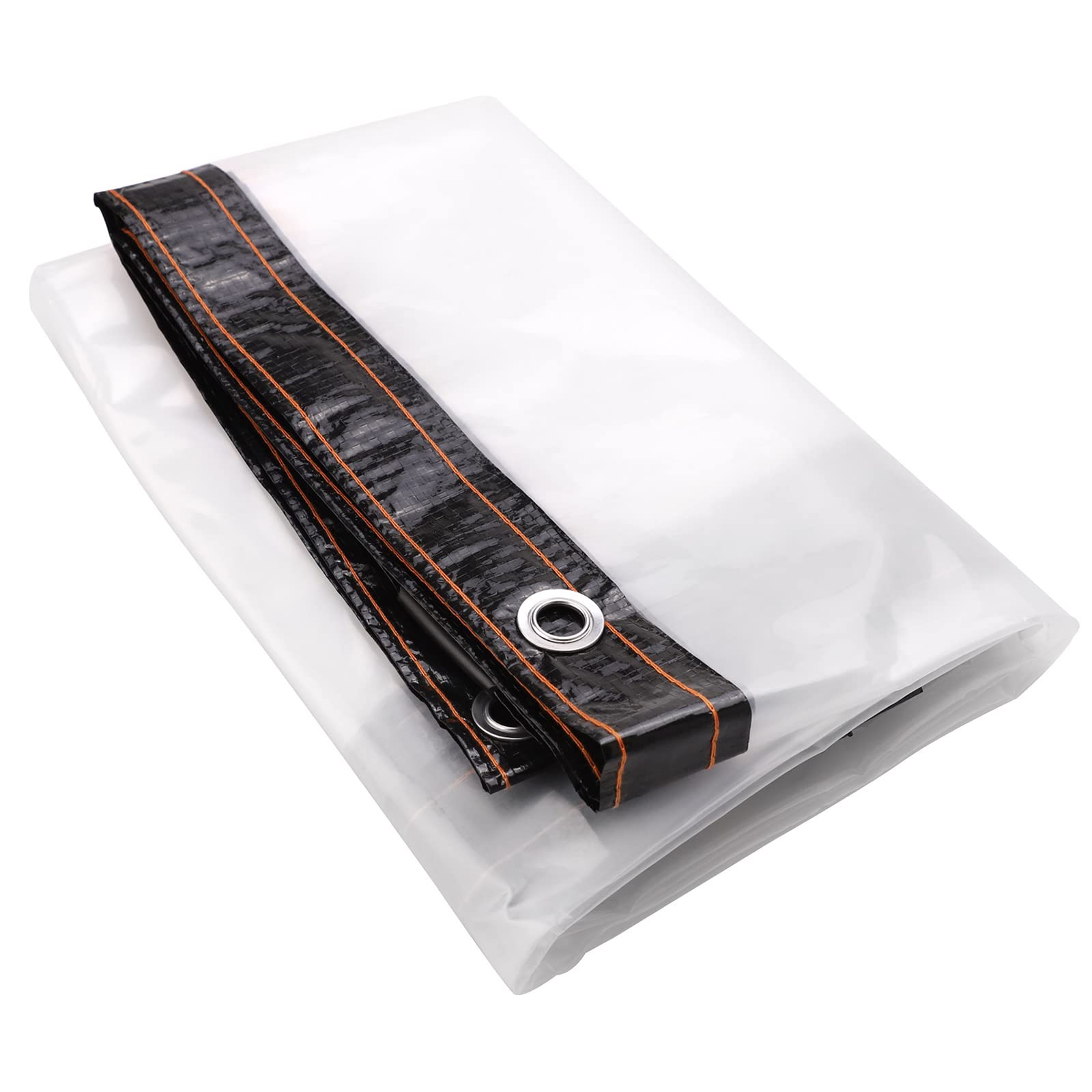 Heavy Duty Transparent Tarpaulin with Eyelets, Clear Waterproof Tarps, Plastic Rainproof Tarp Cover with Grommets for Camping Fishing Gardening Patio Supplies(100 * 300cm)