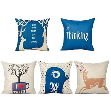 Amazon Co Jp Top Finel クッションカバー おしゃれ 北欧 動物柄 45