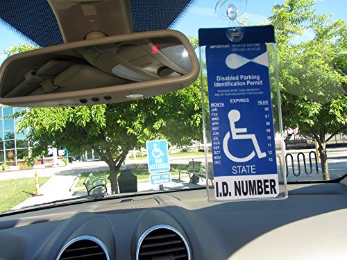 Windshield Tag by JL Safety. Handicap Placard Protective Holder with Suction Cup. Magnetically Display & Remove Tag