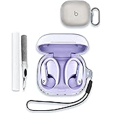 for Beats Powerbeats Pro 2 Wireless Bluetooth Earbuds 2025 New Upgraded Case,Clear Soft TPU Protective Cover with Keychain and Cleaner Kit for Powerbeats Pro 2 Shockproof Skin,Slim Fit Design.Clear