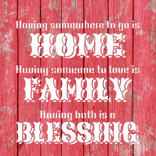 Craftreat Stencil Family Blessing And Family Love Reusable Painting Template For Crafting Diy Albums Scrapbooking Wall Hanging Sentiment Home Decor Positive Quotes Wood Wall 6 X 6 Inches Buy Online