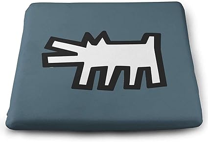 Amazon Co Jp おしゃれ 低反発 スクエア クッションキース ヘリング 犬 2 便利通気性 人気る椅子クッション健康 お手入れ簡単腰痛対策オールシーズンご利用いただけます 新しいクッション ホーム キッチン
